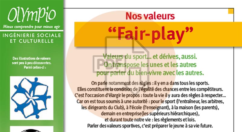 Nos valeurs "Fair play"