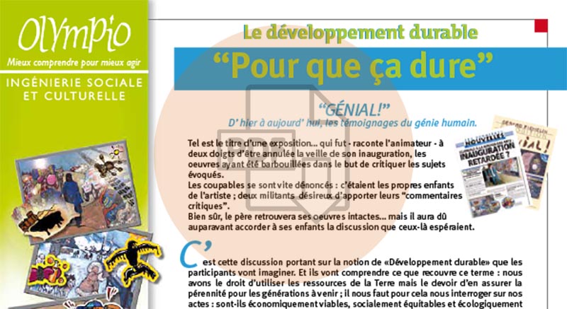 Le développement durable "Pour que ça dure"